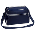 French Navy-White - Front - Bagbase Retro 18L Shoulder Bag