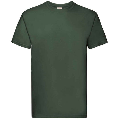 Bottle Green - Front - Fruit of the Loom Unisex Adult Super Premium Heather T-Shirt