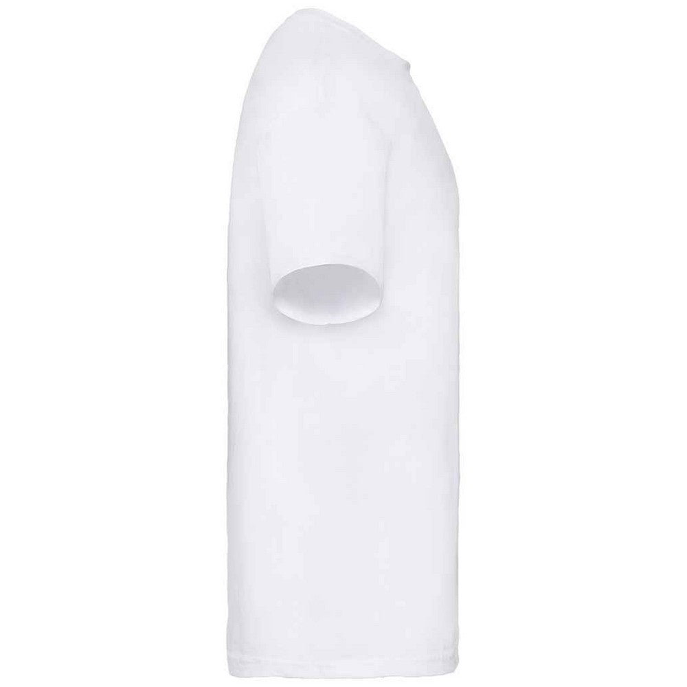 White - Side - Fruit of the Loom Unisex Adult Super Premium Plain T-Shirt