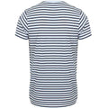 White-Oxford Navy - Back - SF Unisex Adult Striped T-Shirt