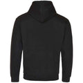 Jet Black-Heather Grey - Back - Awdis Unisex Adult Varsity Hoodie