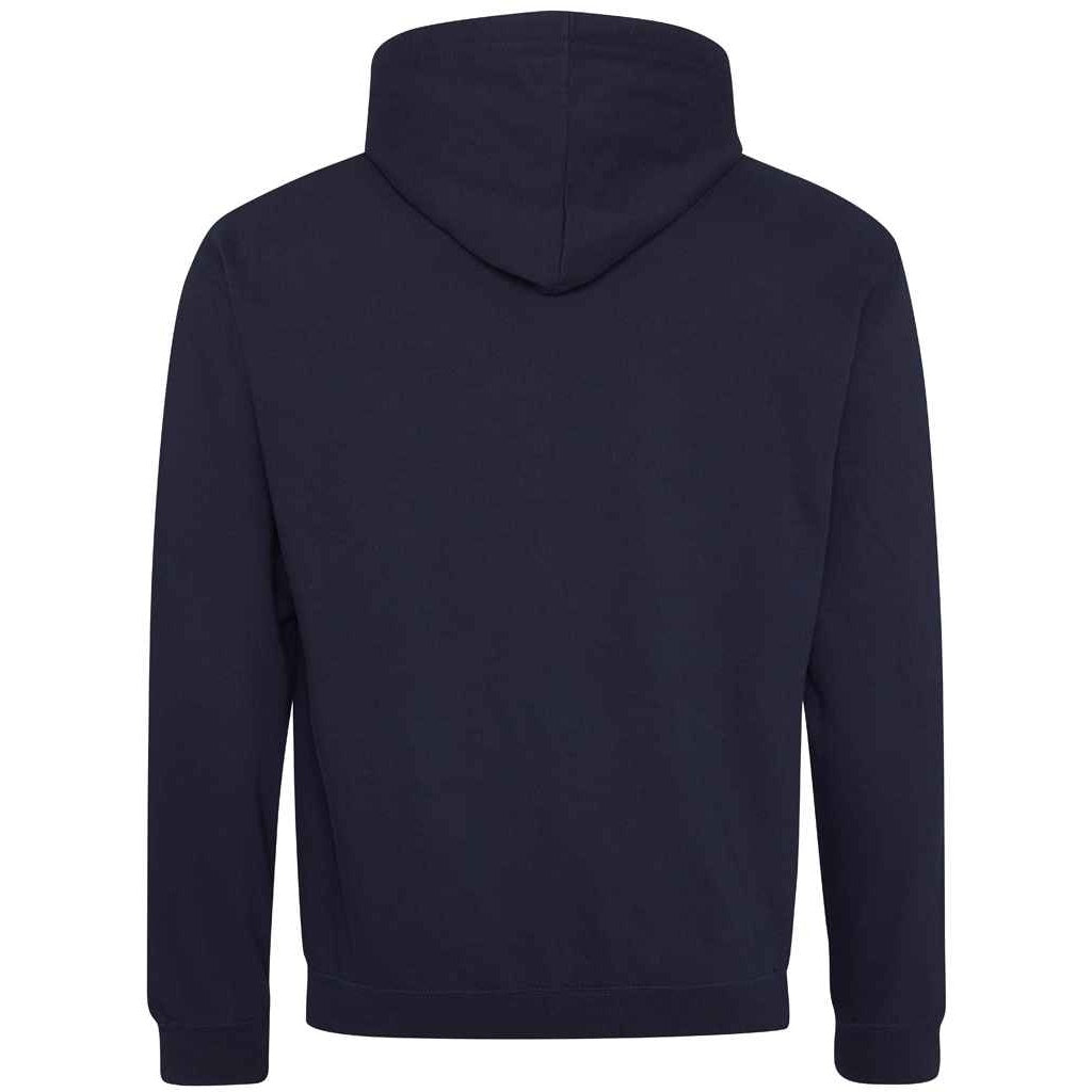 New French Navy-Heather Grey - Back - Awdis Unisex Adult Varsity Hoodie