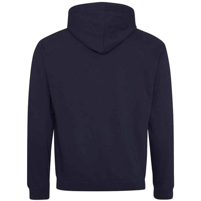 New French Navy-Heather Grey - Back - Awdis Unisex Adult Varsity Hoodie