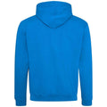 Sapphire Blue-Heather Grey - Back - Awdis Unisex Adult Varsity Hoodie