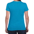 Sapphire Blue Heather - Back - Gildan Womens-Ladies Heather Cotton Heavy T-Shirt