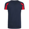 French Navy-Fire Red - Back - AWDis Cool Childrens-Kids Contrast Moisture Wicking T-Shirt