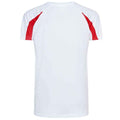 Arctic White-Fire Red - Back - AWDis Cool Childrens-Kids Contrast Moisture Wicking T-Shirt