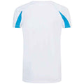 Arctic White-Sapphire Blue - Back - AWDis Cool Childrens-Kids Contrast Moisture Wicking T-Shirt