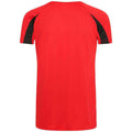 Fire Red-Jet Black - Back - AWDis Cool Childrens-Kids Contrast Moisture Wicking T-Shirt
