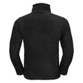Black - Back - Russell Mens Zip Neck Outdoor Fleece Top