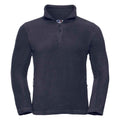 French Navy - Front - Russell Mens Zip Neck Outdoor Fleece Top