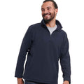 French Navy - Lifestyle - Russell Mens Zip Neck Outdoor Fleece Top