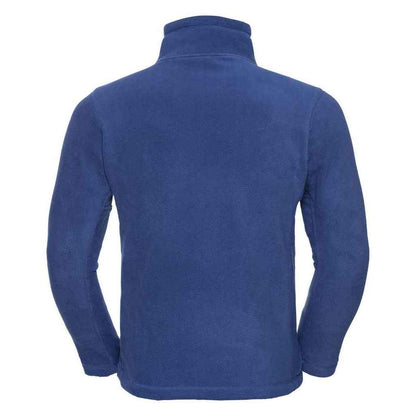 Royal Blue - Back - Russell Mens Zip Neck Outdoor Fleece Top