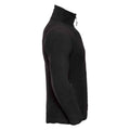 Black - Side - Russell Mens Zip Neck Outdoor Fleece Top