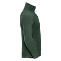 Bottle Green - Side - Russell Mens Zip Neck Outdoor Fleece Top