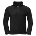 Black - Front - Russell Mens Zip Neck Outdoor Fleece Top