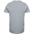 Grey-White - Back - SF Unisex Adult Striped Heather T-Shirt