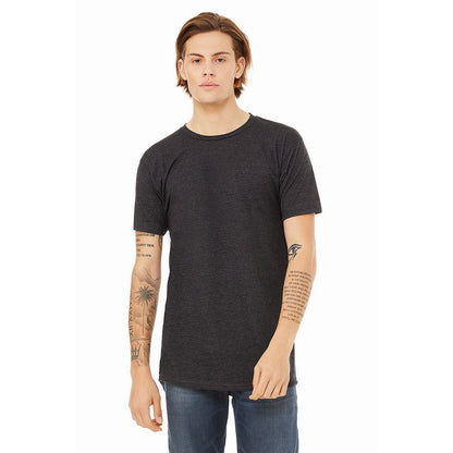 Dark Grey Heather - Front - Bella + Canvas Unisex Adult Urban Heather Long Length T-Shirt