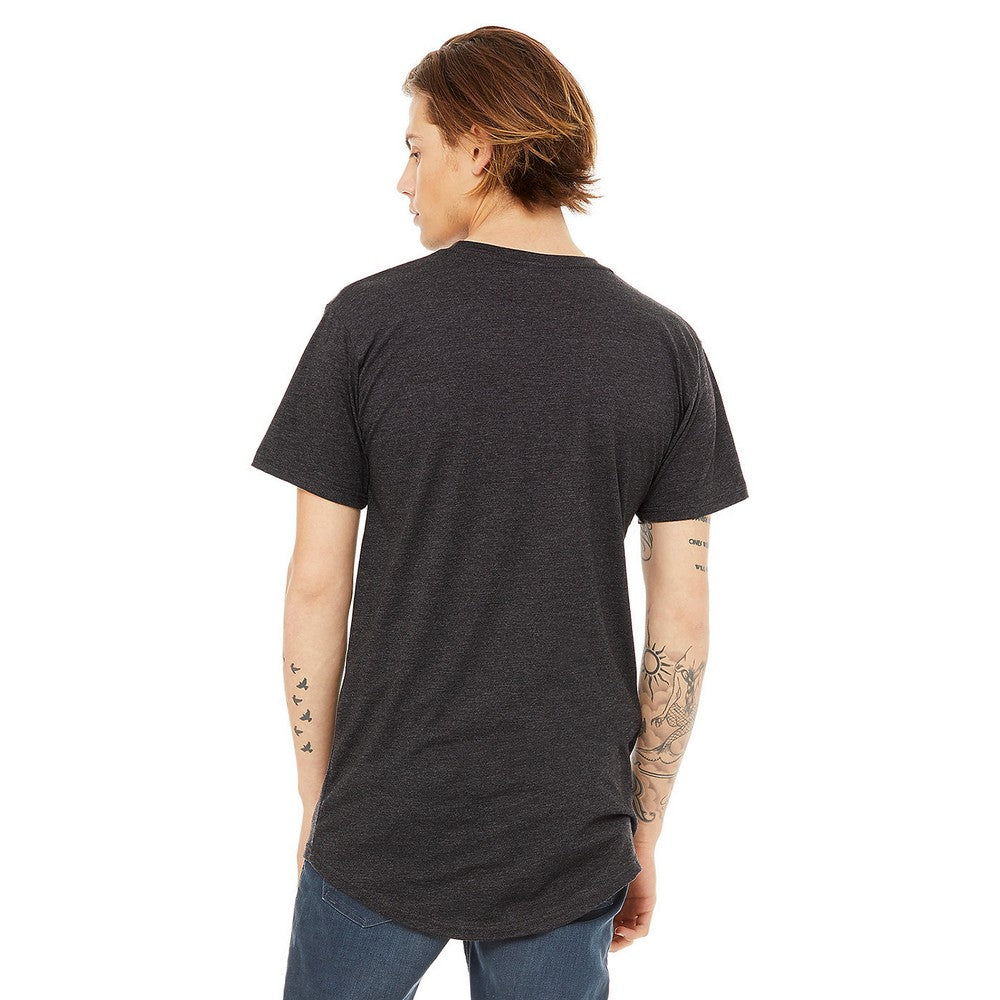 Dark Grey Heather - Back - Bella + Canvas Unisex Adult Urban Heather Long Length T-Shirt
