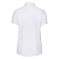 White - Back - Russell Collection Womens-Ladies Herringbone Formal Shirt