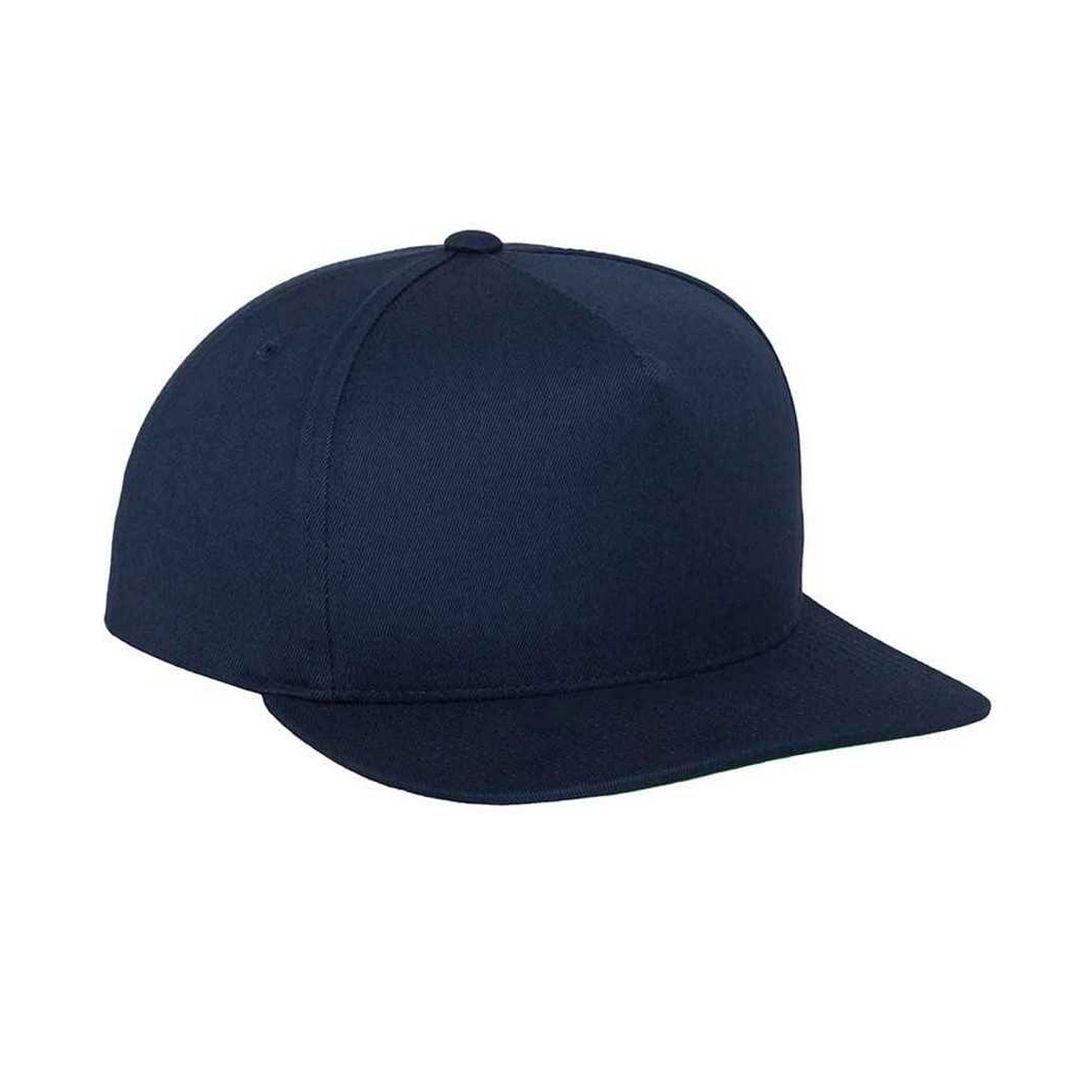 Navy - Front - Flexfit Unisex Adult Yupoong 5 Panel Snapback Baseball Cap