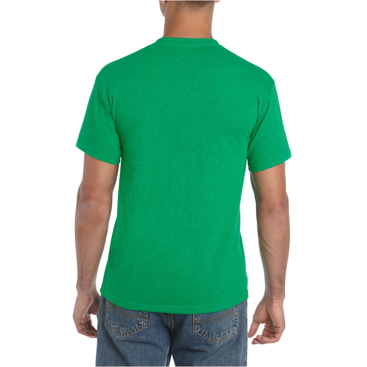 Antique Irish Green - Pack Shot - Gildan Unisex Adult Plain Cotton Heavy T-Shirt
