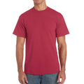 Antique Cherry Red - Lifestyle - Gildan Unisex Adult Plain Cotton Heavy T-Shirt