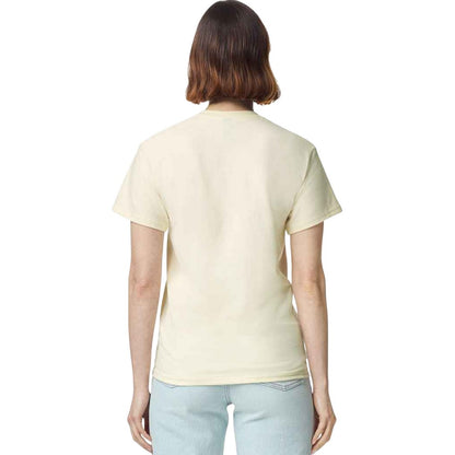 Off White - Back - Gildan Unisex Adult Plain Cotton Heavy T-Shirt