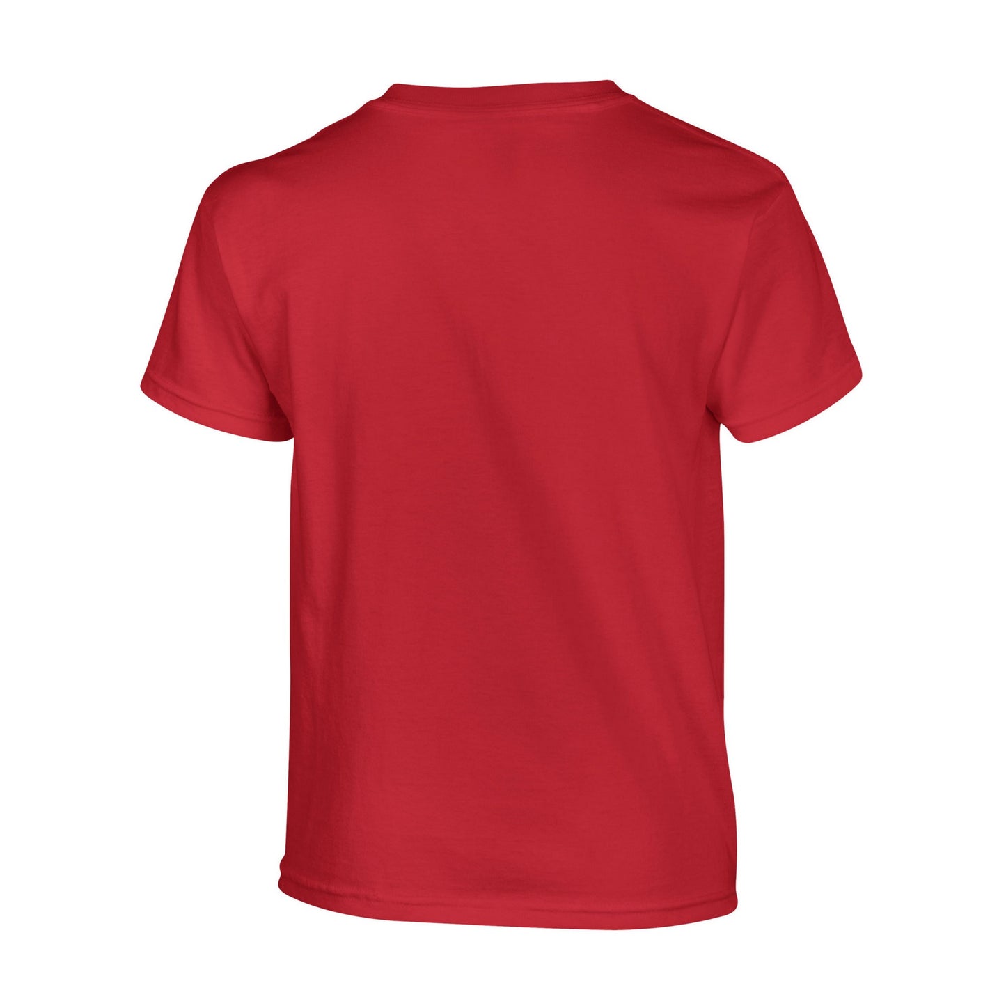 Red - Back - Gildan Childrens-Kids Plain Cotton Heavy T-Shirt
