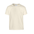 Natural - Front - Gildan Childrens-Kids Plain Cotton Heavy T-Shirt