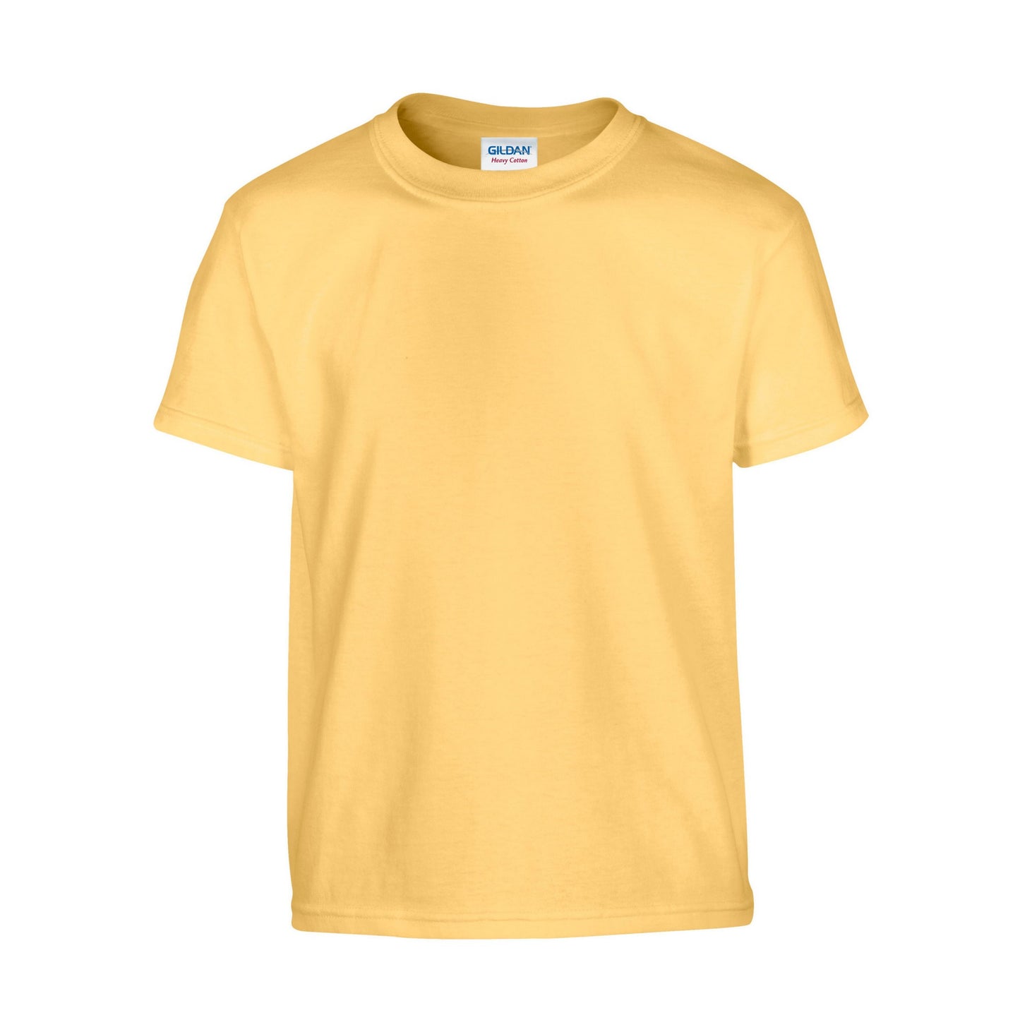 Yellow Haze - Front - Gildan Childrens-Kids Plain Cotton Heavy T-Shirt
