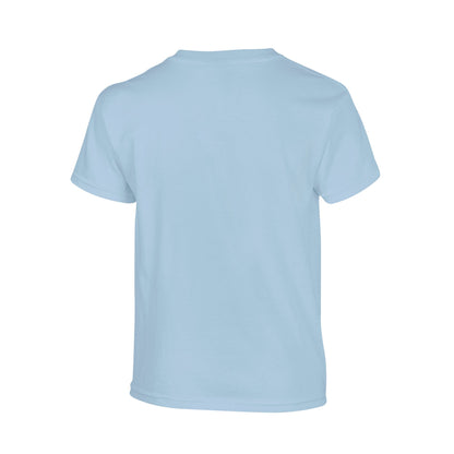 Light Blue - Back - Gildan Childrens-Kids Plain Cotton Heavy T-Shirt