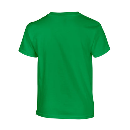 Irish Green - Back - Gildan Childrens-Kids Plain Cotton Heavy T-Shirt