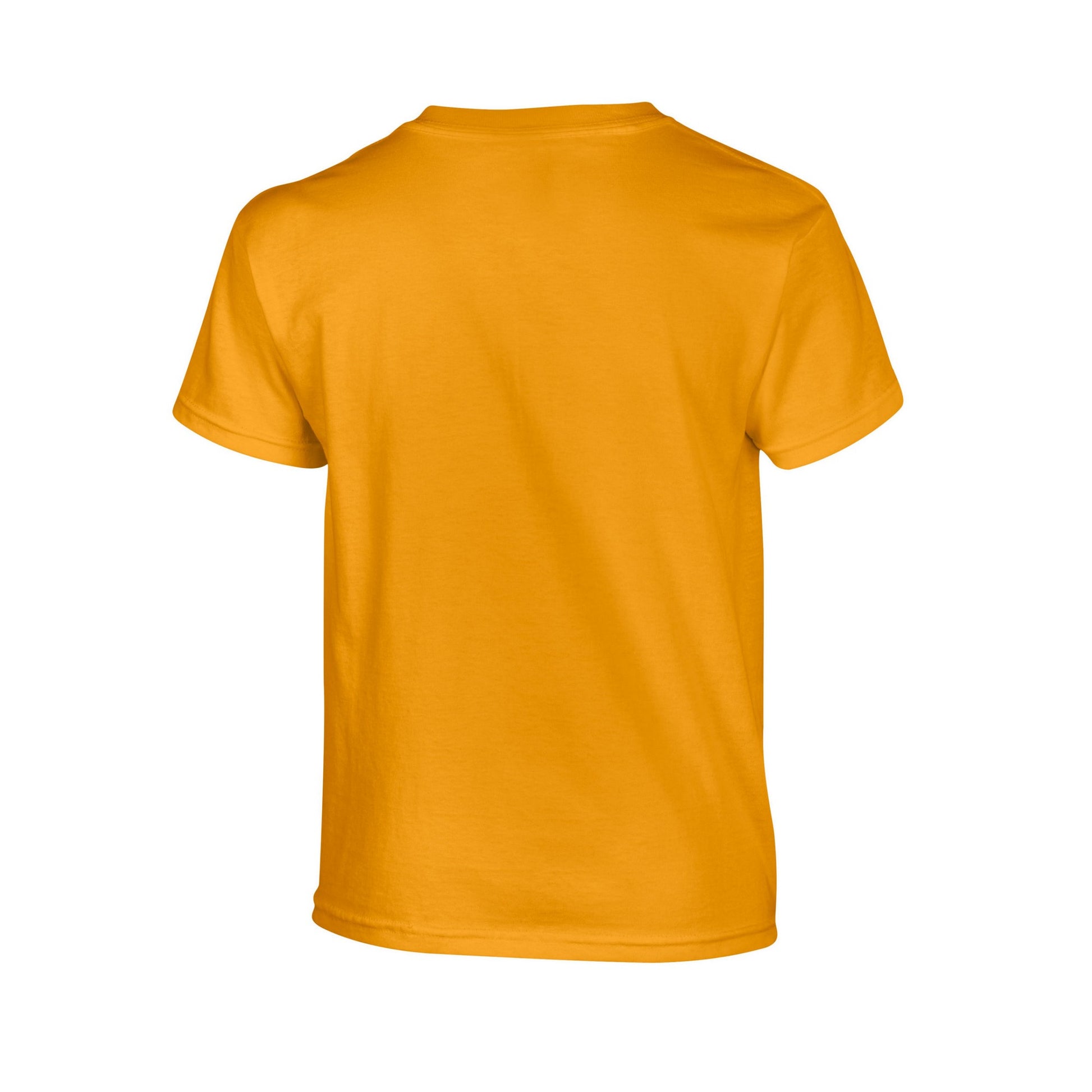 Gold - Back - Gildan Childrens-Kids Plain Cotton Heavy T-Shirt