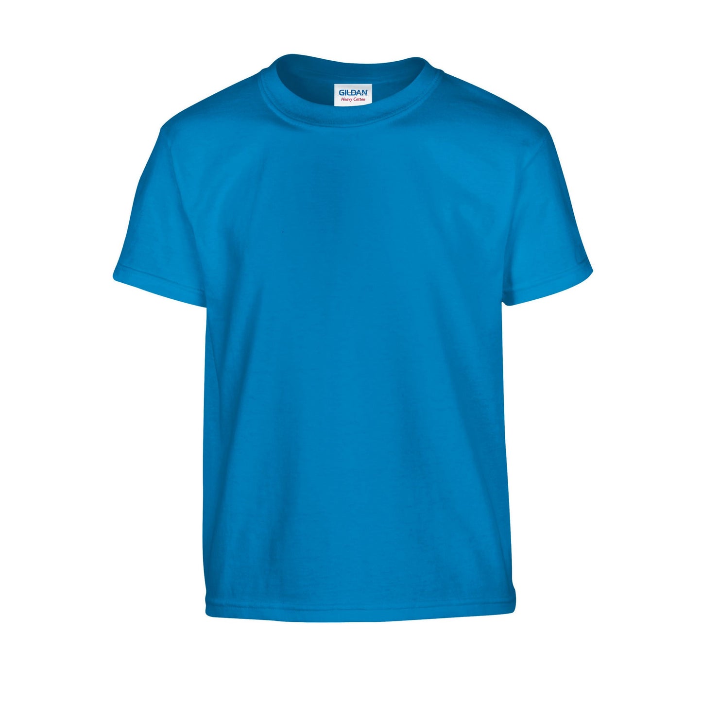 Sapphire Blue - Front - Gildan Childrens-Kids Plain Cotton Heavy T-Shirt