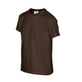 Dark Chocolate - Front - Gildan Childrens-Kids Plain Cotton Heavy T-Shirt