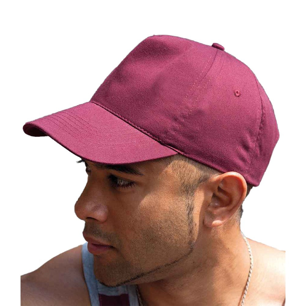 Burgundy - Back - Result Boston 5 Panel Baseball Cap