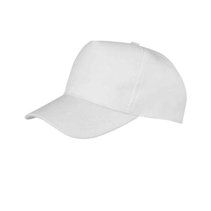White - Front - Result Boston 5 Panel Baseball Cap