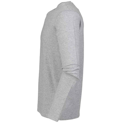 Grey - Side - SF Men Mens Feel Good Heather Stretch Long-Sleeved T-Shirt