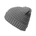 Grey - Front - Result Winter Essentials Unisex Adult Braided Fleece Lined Beanie