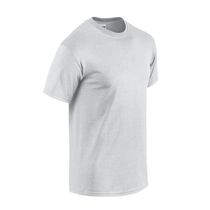 Ash - Side - Gildan Unisex Adult Plain Cotton Heavy T-Shirt