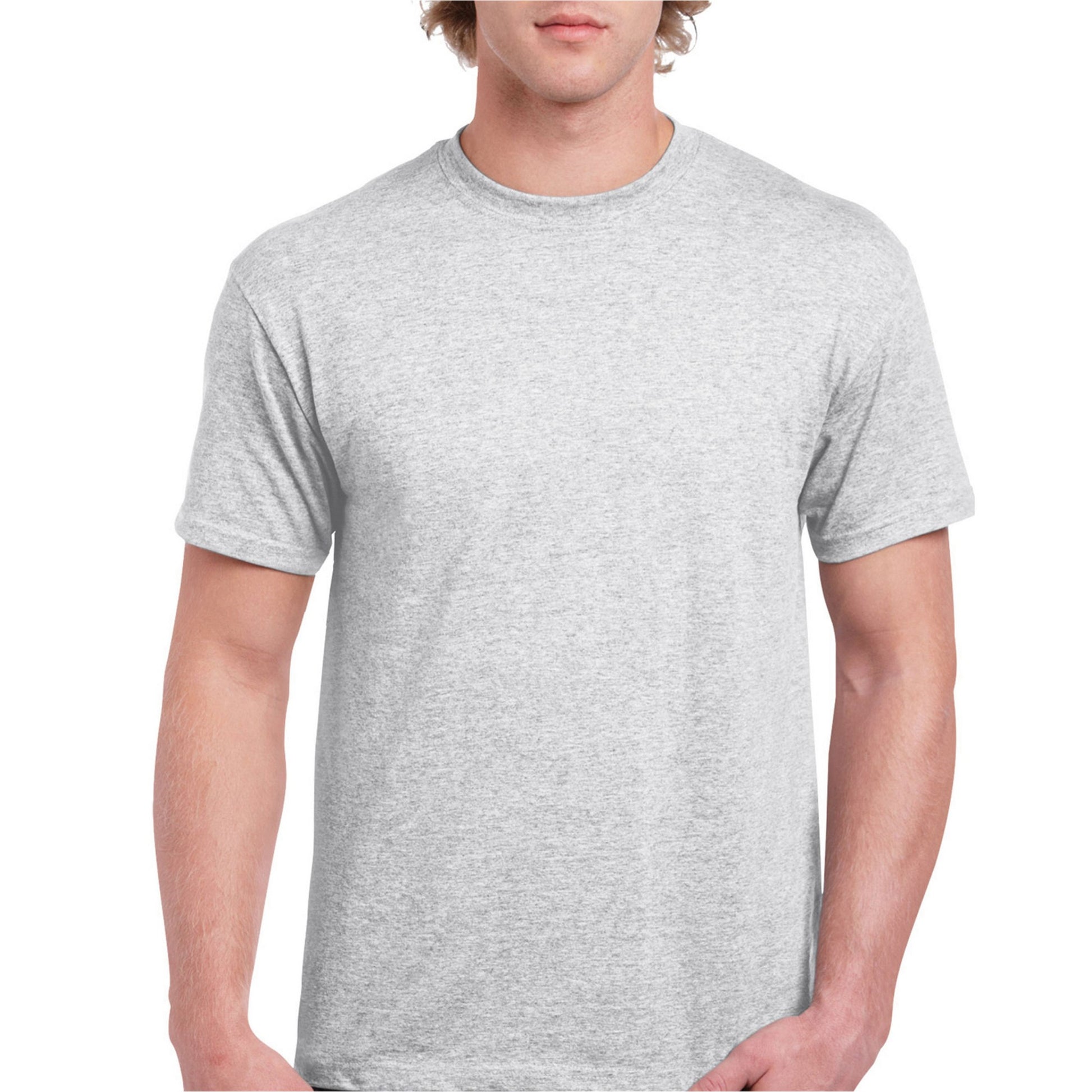Ash - Lifestyle - Gildan Unisex Adult Plain Cotton Heavy T-Shirt