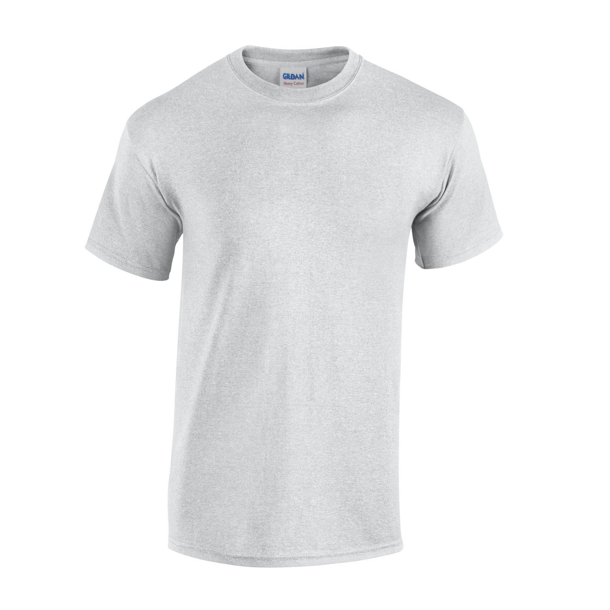 Ash - Front - Gildan Unisex Adult Plain Cotton Heavy T-Shirt