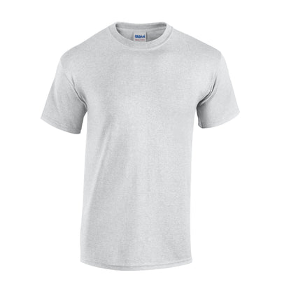 Ash - Front - Gildan Unisex Adult Plain Cotton Heavy T-Shirt
