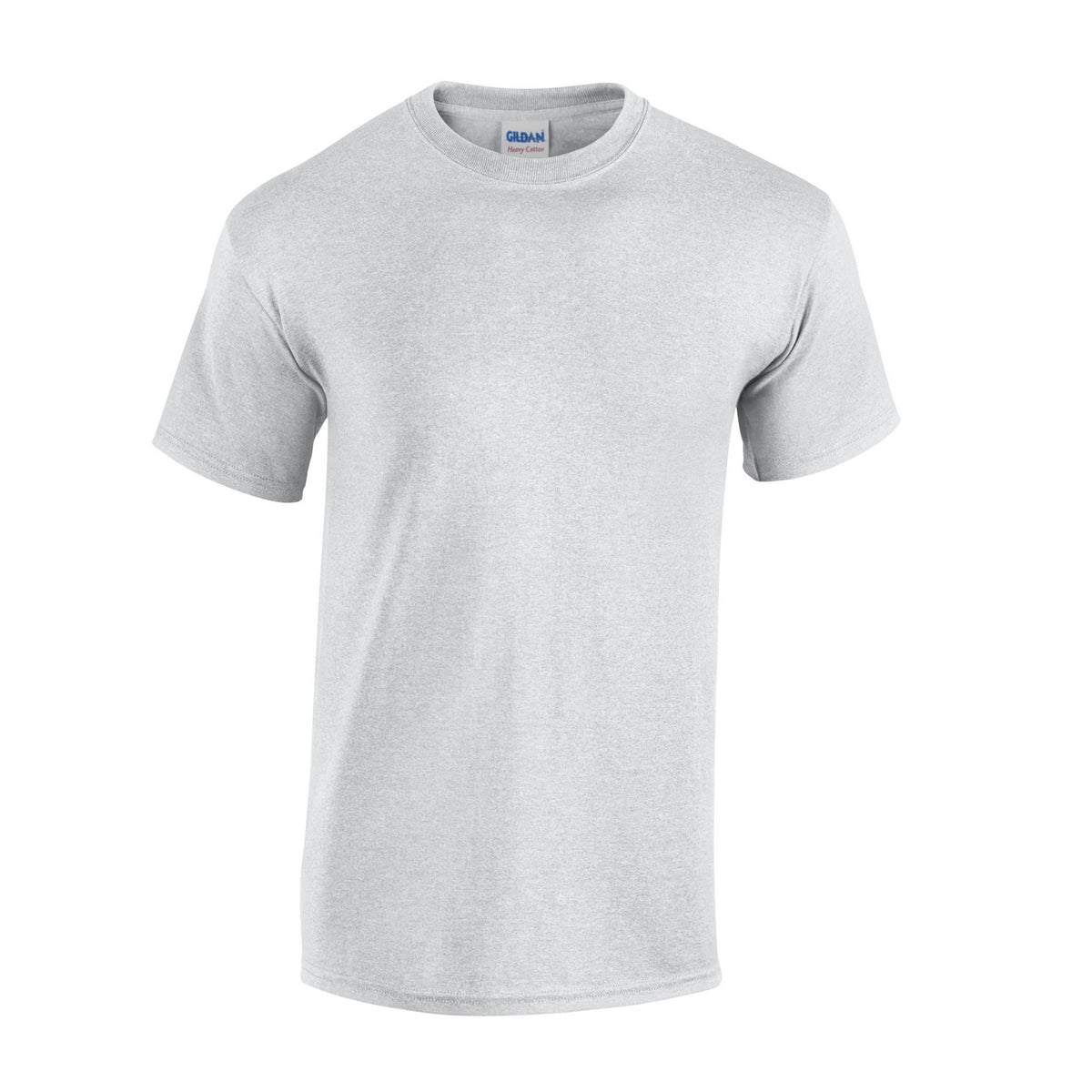 Ash - Front - Gildan Unisex Adult Plain Cotton Heavy T-Shirt
