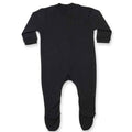 Black - Back - Larkwood Baby Plain Sleepsuit