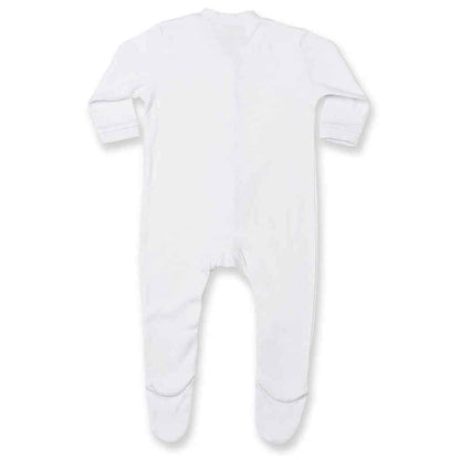 White - Back - Larkwood Baby Plain Sleepsuit