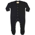 Black - Front - Larkwood Baby Plain Sleepsuit