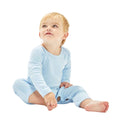 Dusty Blue - Back - Babybugz Baby Long-Sleeved Babygrow