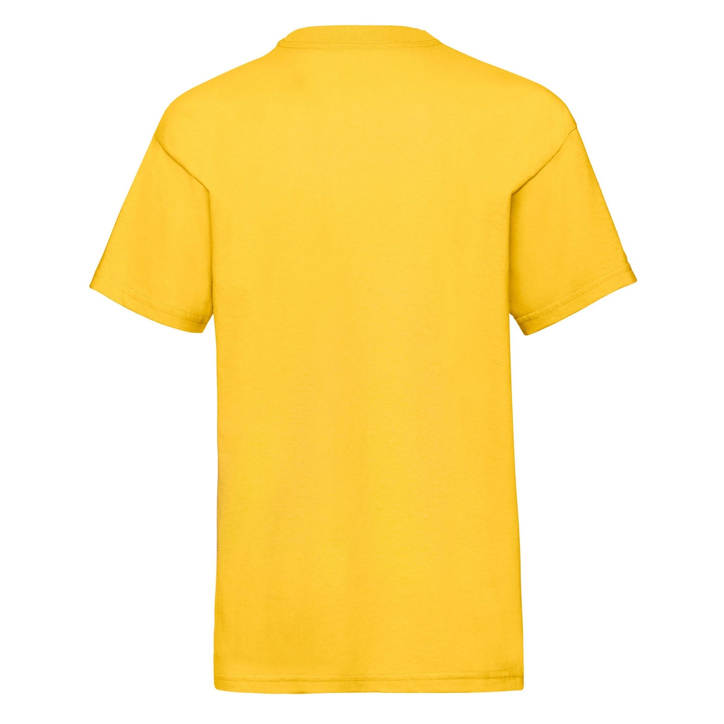 Yellow - Back - Fruit Of The Loom Childrens-Kids Value T-Shirt